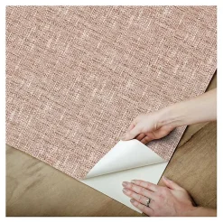 Kirklands Home Terracotta Textu Poplin Peel & Stick Wallpaper Red