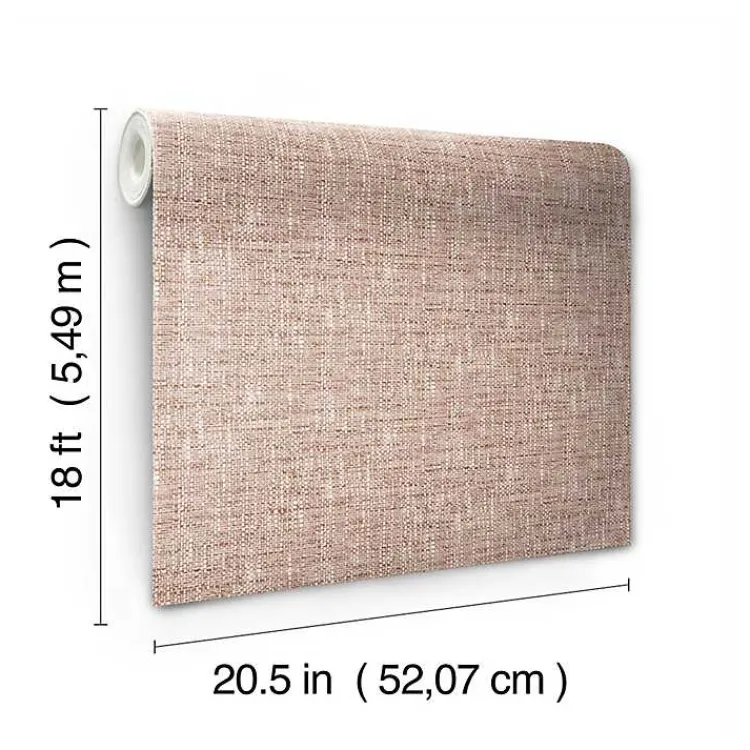 Kirklands Home Terracotta Textu Poplin Peel & Stick Wallpaper Red