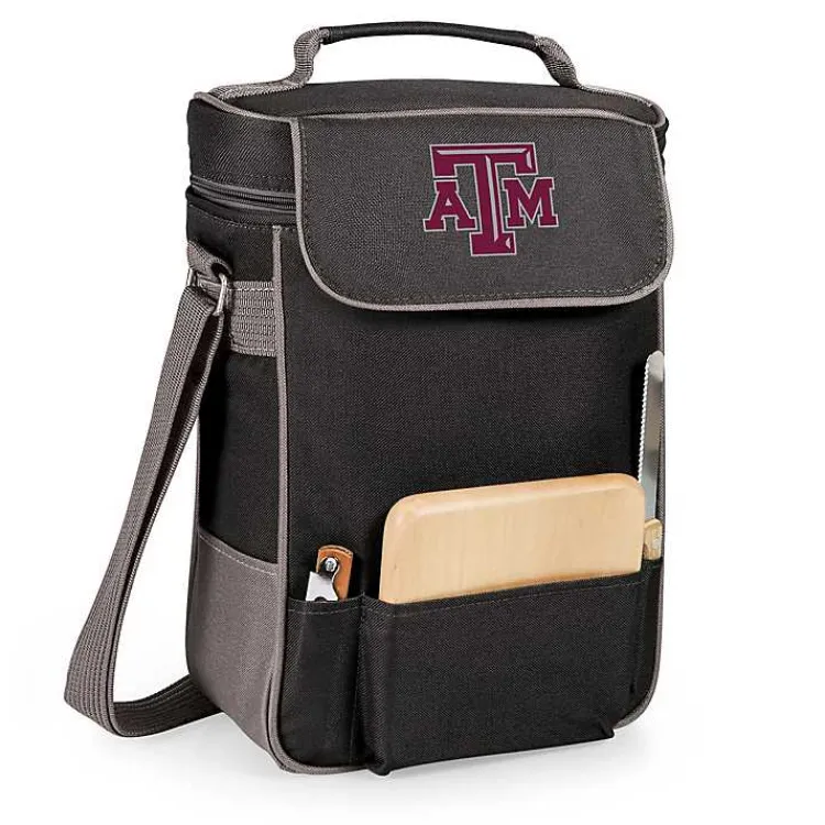 Kirklands Home Texas A&M Aggies Wine & Cheese Tote Black Outlet