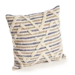 Pillows>Kirklands Home Textured Blue Stripe Pillow