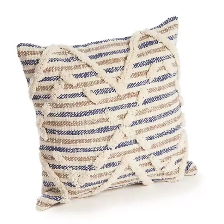 Pillows>Kirklands Home Textured Blue Stripe Pillow
