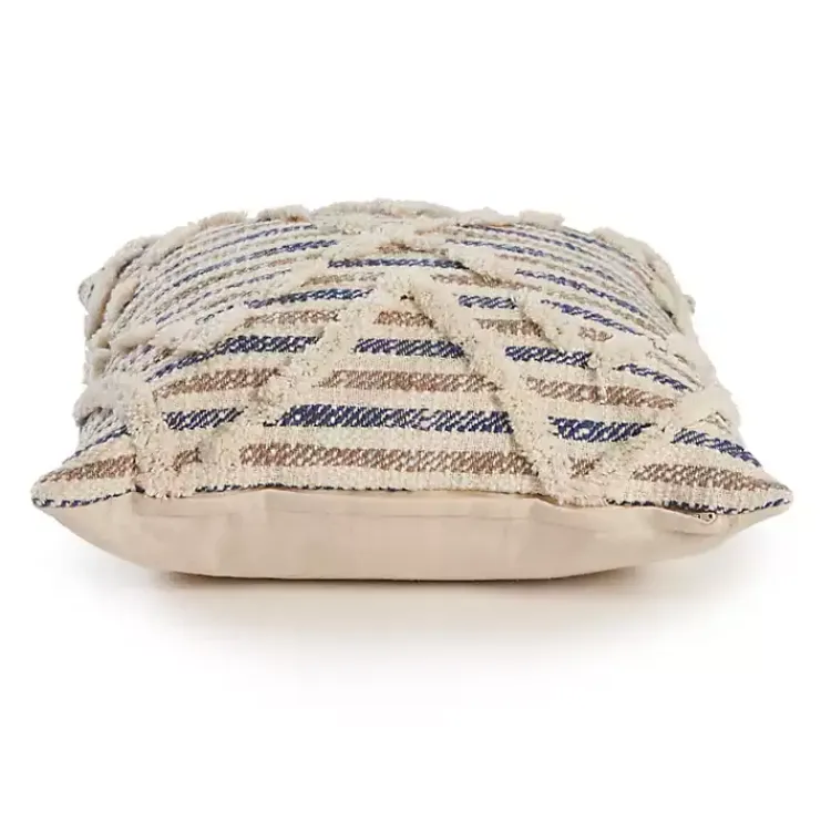 Pillows>Kirklands Home Textured Blue Stripe Pillow