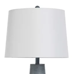Kirklands Home Textured Denim Blue Tapered Table Lamp White Discount