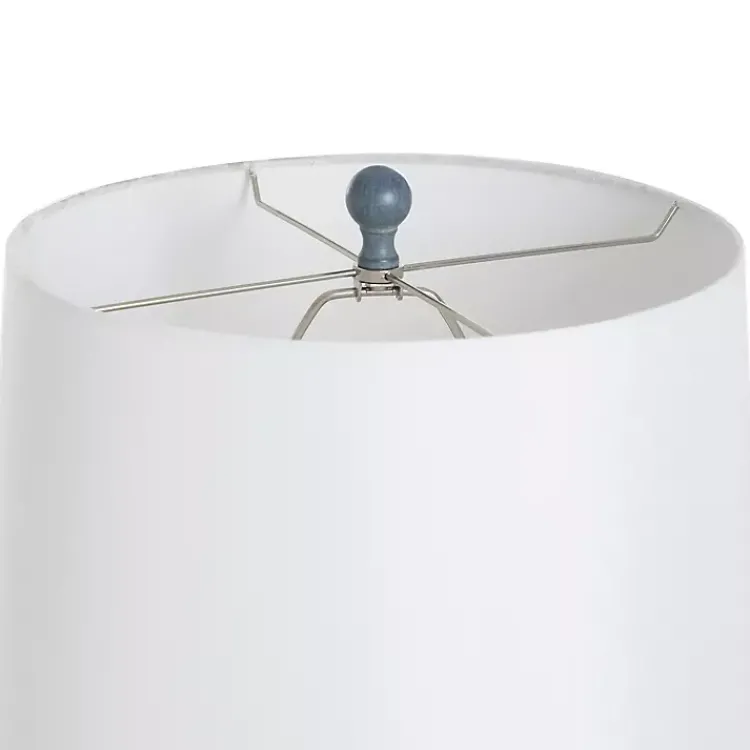 Kirklands Home Textured Denim Blue Tapered Table Lamp White Discount