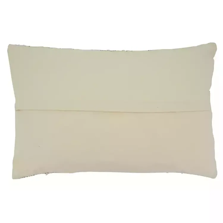 Pillows>Kirklands Home Textured Ivory Fringe Lumbar Throw Pillow