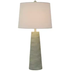 Kirklands Home Textured Light Blue Tapered Table Lamp White Online