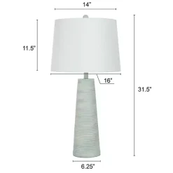 Kirklands Home Textured Light Blue Tapered Table Lamp White Online