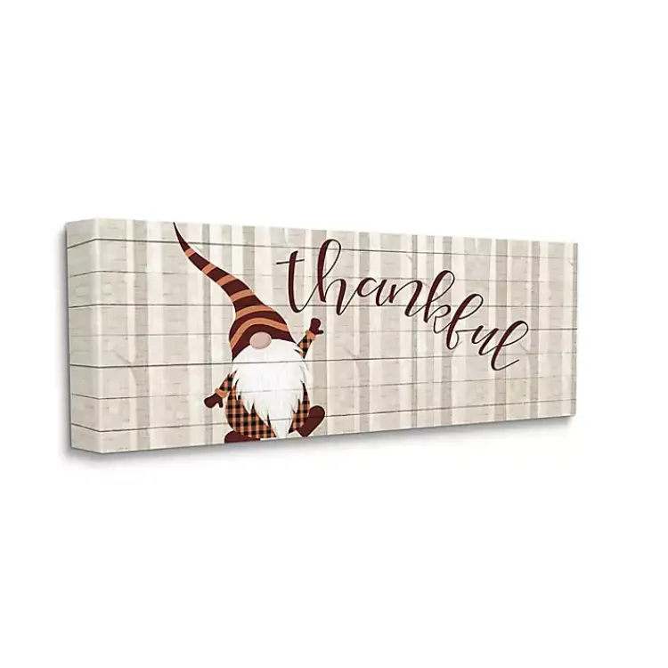 Fall>Kirklands Home Thankful Gnome Canvas Wall Art