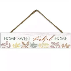 Fall>Kirklands Home Thankful Home Hanging Wall Plaque White