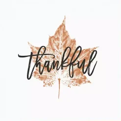 Fall>Kirklands Home Thankful Leaf Stamp Framed Canvas Art Print