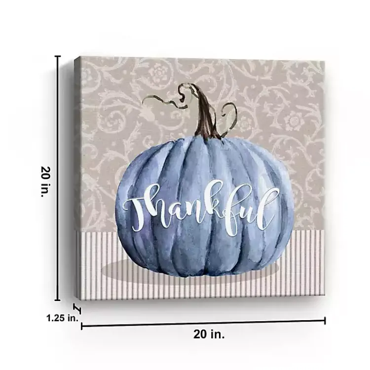 Fall>Kirklands Home Thankful Pumpkin Canvas Art Print, 20x20