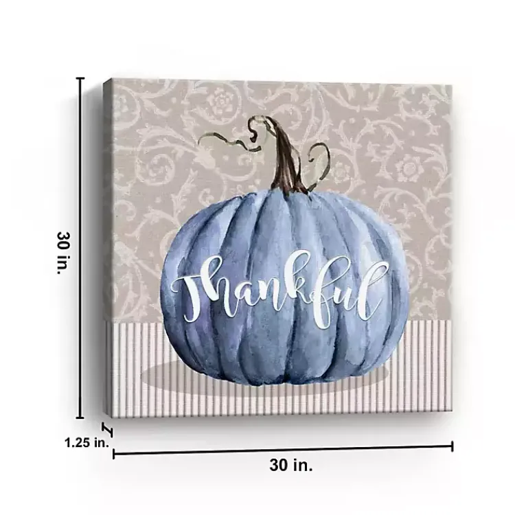 Fall>Kirklands Home Thankful Pumpkin Canvas Art Print, 30x30