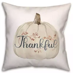 Fall>Kirklands Home Thankful Pumpkin Outdoor Pillow