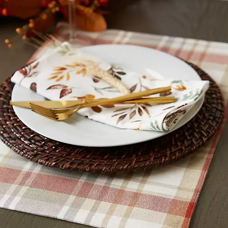 Fall>Kirklands Home Thankful Reversible Placemats, Set of 4