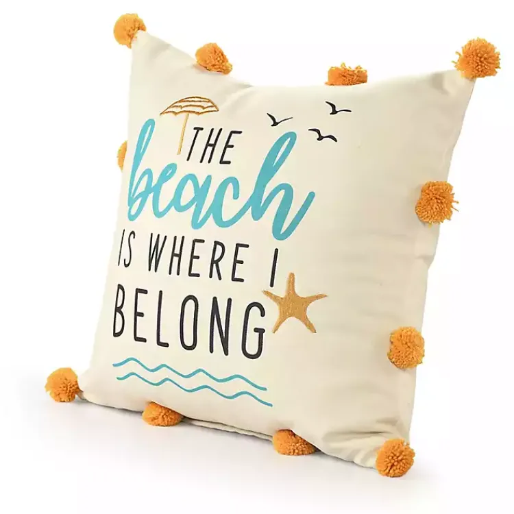 Pillows>Kirklands Home The Beach is Where I Belong Indoor/Outdoor Pillow