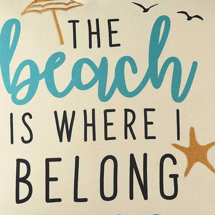 Pillows>Kirklands Home The Beach is Where I Belong Indoor/Outdoor Pillow