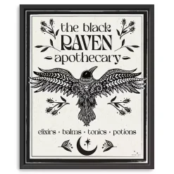 Halloween>Kirklands Home The Black Raven Apothecary Framed Canvas Art Print