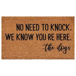 Kirklands Home The Dogs Know You're Here Coir Doormat New