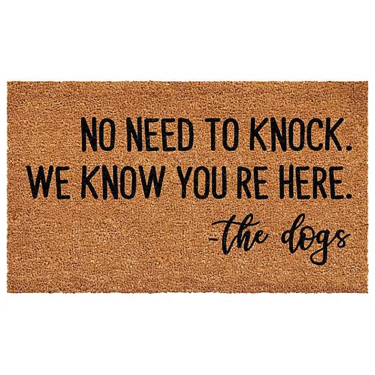 Kirklands Home The Dogs Know You're Here Coir Doormat New
