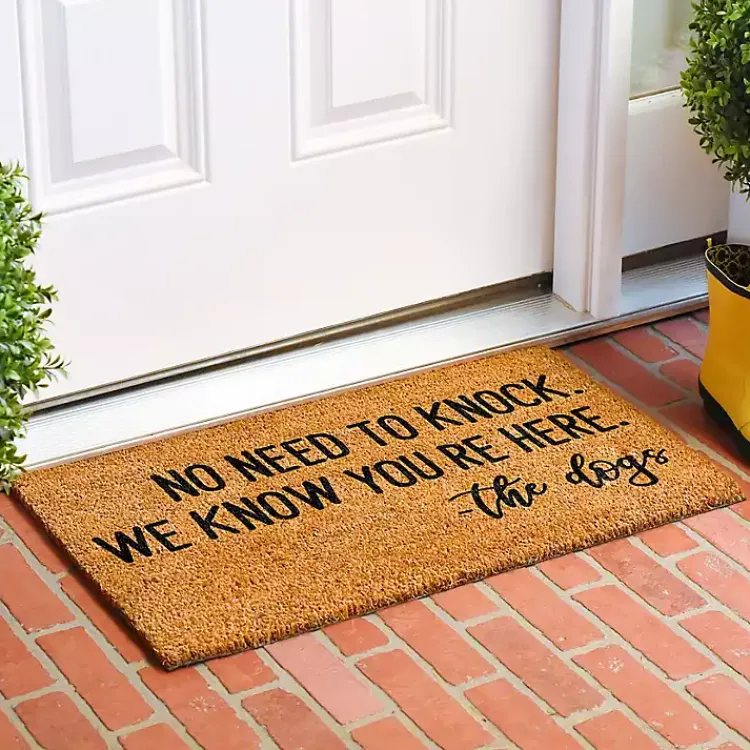 Kirklands Home The Dogs Know You're Here Coir Doormat New