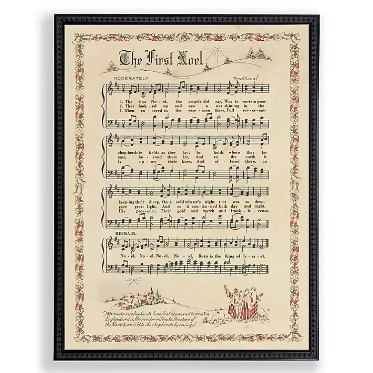 Christmas Art & Wall Decor>Kirklands Home The First Noel Christmas Hymn Wall Plaque