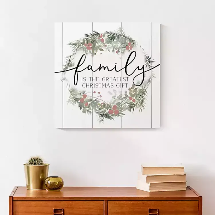 Christmas Art & Wall Decor>Kirklands Home The Greatest Christmas Gift Canvas Art Print White