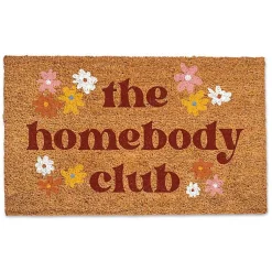 Kirklands Home The Homebody Club Floral Coir Doormat Clearance