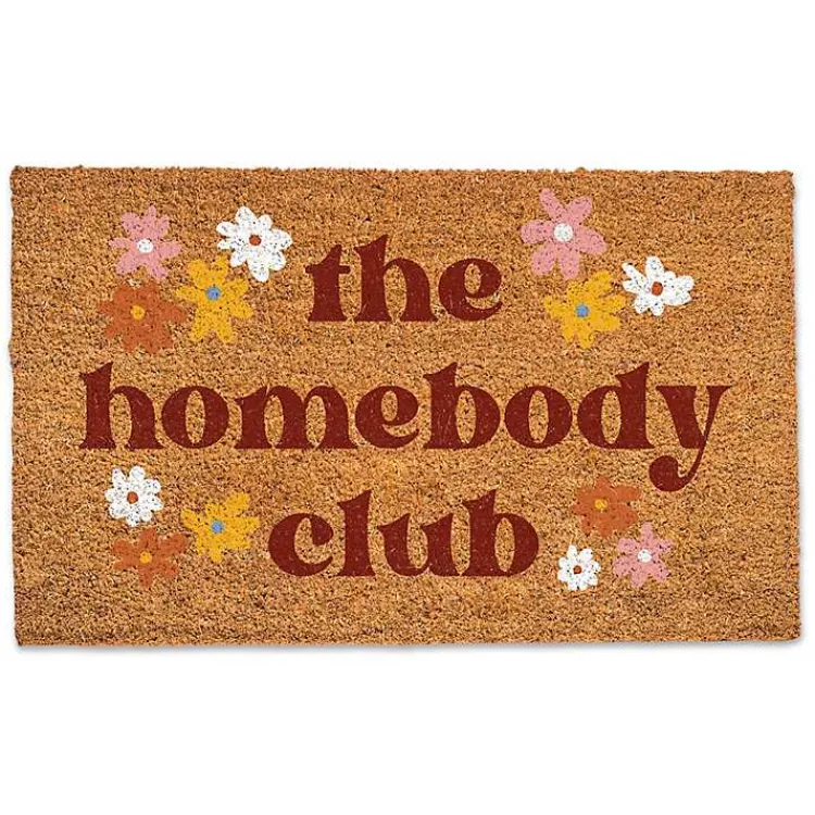 Kirklands Home The Homebody Club Floral Coir Doormat Clearance
