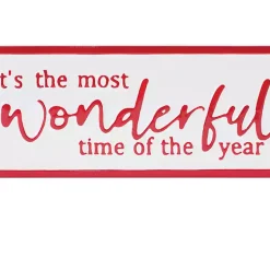 Christmas Art & Wall Decor>Kirklands Home The Most Wonderful Time Metal Wall Plaque