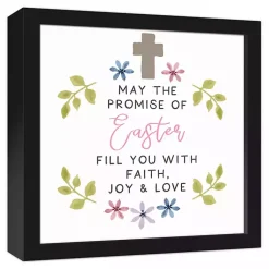 Easter Decorations>Kirklands Home The Promise of Easter Framed Canvas Print White