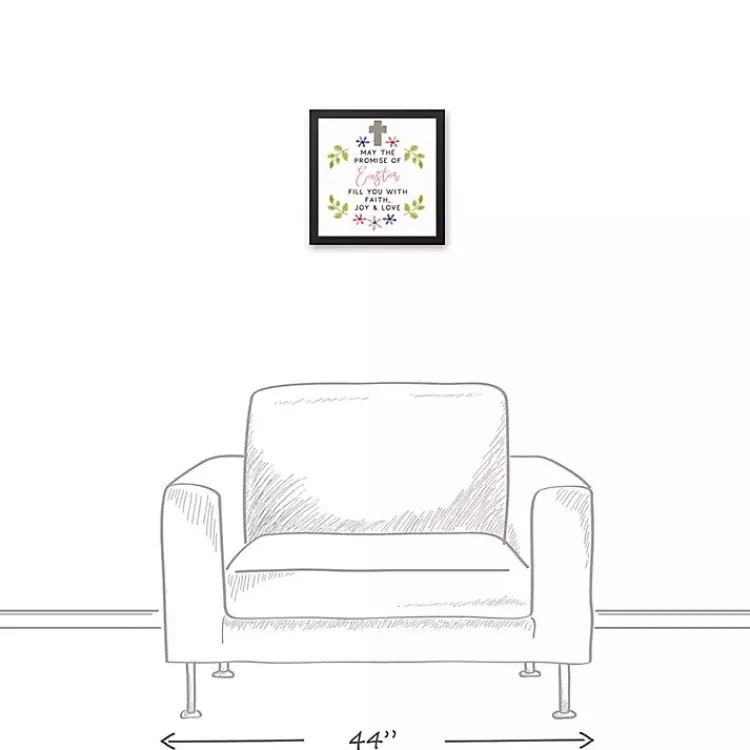 Easter Decorations>Kirklands Home The Promise of Easter Framed Canvas Print White