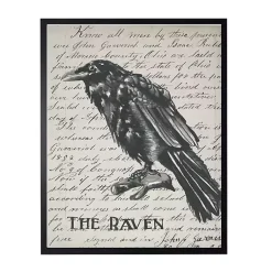 Halloween>Kirklands Home The Raven Framed Halloween Wall Art