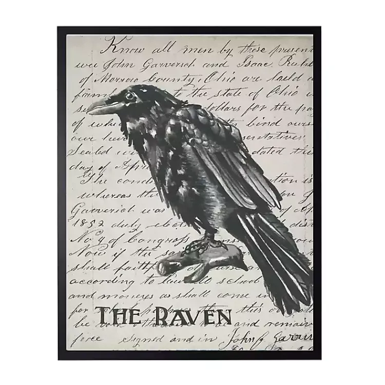 Halloween>Kirklands Home The Raven Framed Halloween Wall Art