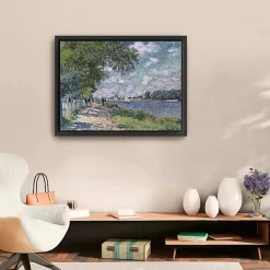 Kirklands Home The Seine at Argenteuil Framed Canvas Art Print Outlet