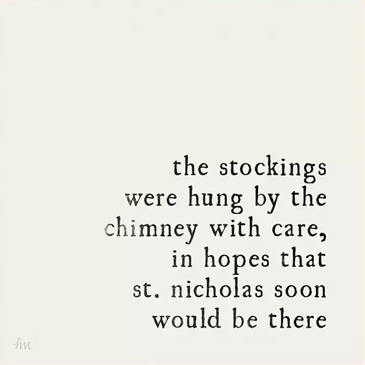 Christmas Art & Wall Decor>Kirklands Home The Stockings Were Hung Framed Canvas Art Print