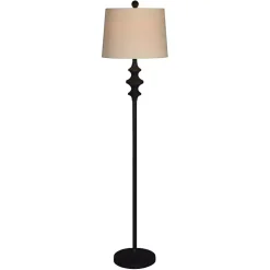 Kirklands Home Thelma Matte Black Stem Floor Lamp Tan Outlet