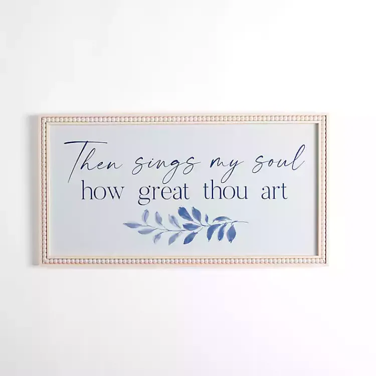 Kirklands Home Then Sings My Soul Blue Framed Wall Plaque Outlet