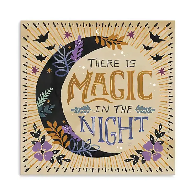 Halloween>Kirklands Home There is Magic in the Night Canvas Art Print Yellow