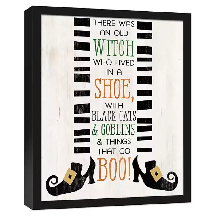 Halloween>Kirklands Home There Was An Old Witch Halloween Plaque Ivory