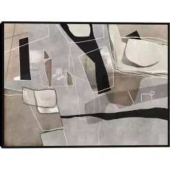 Kirklands Home Think Twice Framed Canvas Art Print Gray Sale