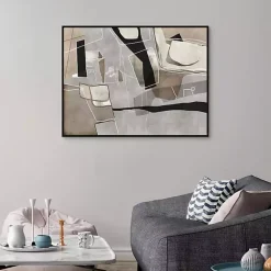 Kirklands Home Think Twice Framed Canvas Art Print Gray Sale