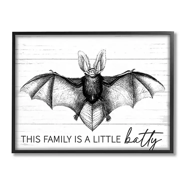 Halloween>Kirklands Home This Family is a Little Batty Wall Plaque
