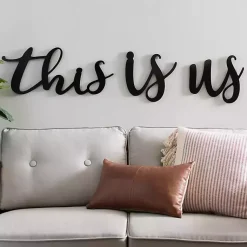 Kirklands Home This Is Us Script Wall Plaques Black New