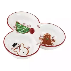Kirklands Home Three-Section Christmas Serving Platter Sale