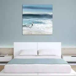 Kirklands Home Tidal Sea Bird Canvas Art Print New