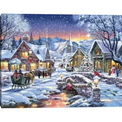 Christmas Art & Wall Decor>Kirklands Home Tinsel Town Canvas Art Print