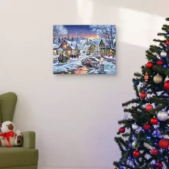 Christmas Art & Wall Decor>Kirklands Home Tinsel Town Canvas Art Print