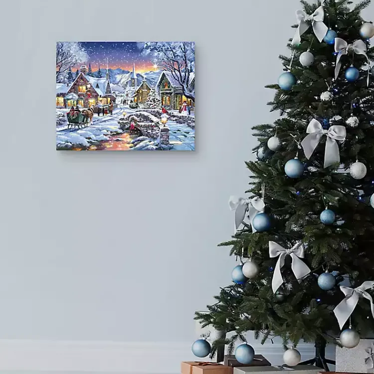 Christmas Art & Wall Decor>Kirklands Home Tinsel Town Canvas Art Print