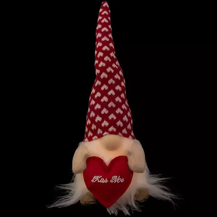 Valentines Day Decorations>Kirklands Home Tiny Hearts LED Kiss Me Valentine Gnome