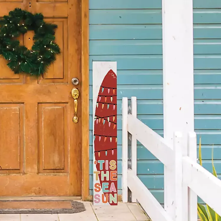 Outdoor Christmas Decorations>Kirklands Home Tis the Sea Sun Porch Board